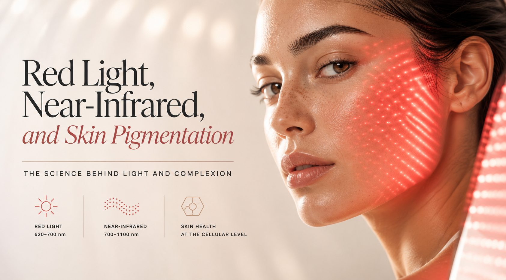 Red light and near-infrared exposure and skin pigmentation
