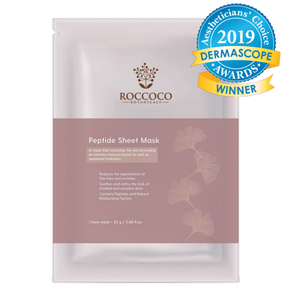 Roccoco Botanicals Peptide Sheet Mask Dermascope