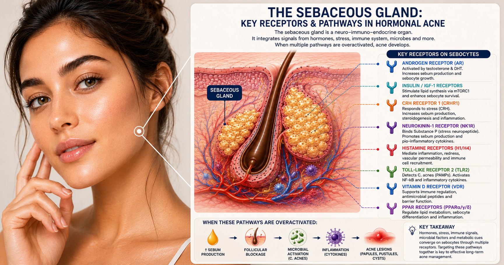 The Sebaceous Gland: The Hidden Control Centre Behind Hormonal Acne